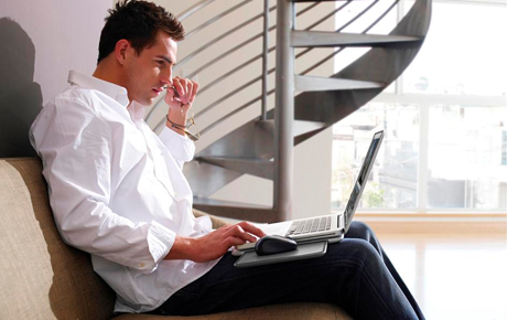 Student with laptop